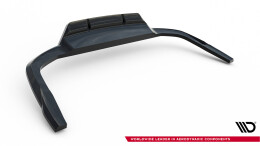 Mittlerer Cup Diffusor Heck Ansatz DTM Look passend für Audi A5 F5 Facelift schwarz Hochglanz