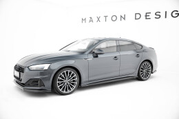 Seitenschweller Ansatz Cup Leisten passend für Audi A5 Sportback F5 Facelift schwarz Hochglanz