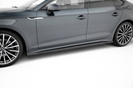 Seitenschweller Ansatz Cup Leisten passend für Audi A5 Sportback F5 Facelift schwarz Hochglanz