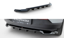 Mittlerer Cup Diffusor Heck Ansatz DTM Look passend für Volvo EX30 Mk1 schwarz Hochglanz