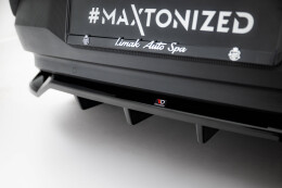 Mittlerer Cup Diffusor Heck Ansatz DTM Look passend für Volvo EX30 Mk1 schwarz Hochglanz