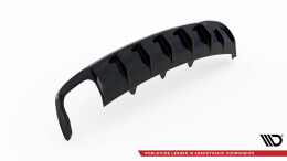Heck Ansatz Diffusor passend für Audi A4 B8 Facelift (Doppelauspuff li.) schwarz Hochglanz