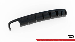 Heck Ansatz Diffusor passend für Audi A4 B8 Facelift (Doppelauspuff li.) schwarz Hochglanz