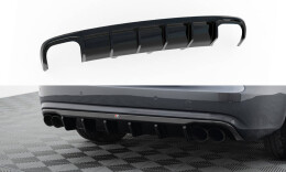 Heck Ansatz Diffusor passend für Audi A4 B8 Facelift (Doppelauspuff li. re.) schwarz Hochglanz