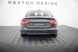 Heck Ansatz Diffusor passend für Audi A4 B8 Facelift (Doppelauspuff li. re.) schwarz Hochglanz