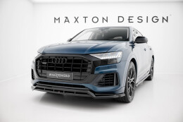 Cup Spoilerlippe Front Ansatz passend für Audi Q8 Mk1 schwarz Hochglanz
