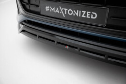 Cup Spoilerlippe Front Ansatz passend für Audi Q8 Mk1 schwarz Hochglanz