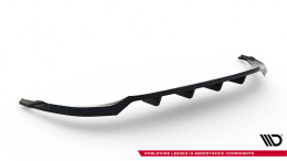 Mittlerer Cup Diffusor Heck Ansatz DTM Look passend für Audi Q8 Mk1 schwarz Hochglanz