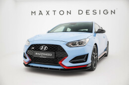 Street Pro Cup Spoilerlippe Front Ansatz für Hyundai Veloster N Mk2 ROT