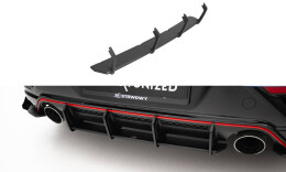 Street Pro Heckschürze Heck Ansatz Diffusor passend für Hyundai Veloster N Mk2 SCHWARZ-ROT