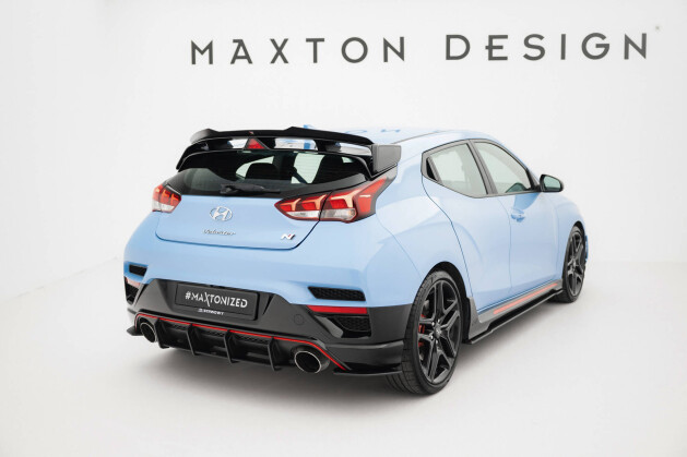 Street Pro Heck Ansatz Flaps Diffusor passend für Hyundai Veloster N Mk2 ROT