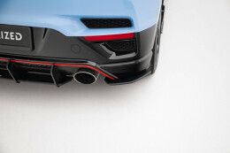 Street Pro Heck Ansatz Flaps Diffusor für  Hyundai Veloster N Mk2 ROT