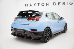Street Pro Heck Ansatz Flaps Diffusor passend für Hyundai Veloster N Mk2 ROT+ HOCHGLANZ FLAPS