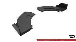 Street Pro Heck Ansatz Flaps Diffusor passend für Hyundai Veloster N Mk2 ROT+ HOCHGLANZ FLAPS