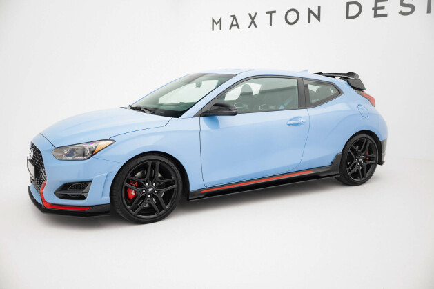 Street Pro Seitenschweller Ansatz Cup Leisten passend für Hyundai Veloster N Mk2 SCHWARZ