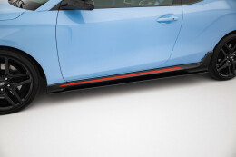 Street Pro Seitenschweller Ansatz Cup Leisten passend für Hyundai Veloster N Mk2 SCHWARZ