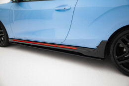 Street Pro Seitenschweller Ansatz Cup Leisten passend für Hyundai Veloster N Mk2 ROT