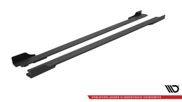 Street Pro Seitenschweller Ansatz Cup Leisten + Flaps für Hyundai Veloster N Mk2 schwarz Hochglanz