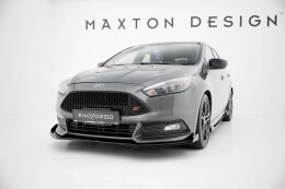 Street Pro Cup Spoilerlippe Front Ansatz passend für Ford Focus ST Mk3 Facelift SCHWARZ+ HOCHGLANZ FLAPS