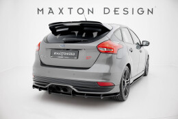 Street Pro Heckschürze Heck Ansatz Diffusor passend für Ford Focus ST Mk3 Facelift SCHWARZ