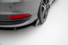 Street Pro Heckschürze Heck Ansatz Diffusor passend für Ford Focus ST Mk3 Facelift SCHWARZ+ HOCHGLANZ FLAPS