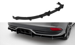 Street Pro Heckschürze Heck Ansatz Diffusor passend für Ford Focus ST Mk3 Facelift ROT+ HOCHGLANZ FLAPS