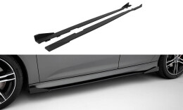 Street Pro Seitenschweller Ansatz Cup Leisten passend für Ford Focus ST Mk3 Facelift ROT+ HOCHGLANZ FLAPS