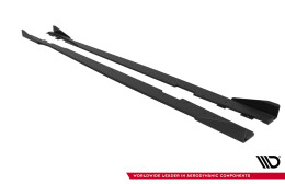 Street Pro Seitenschweller Ansatz Cup Leisten passend für Ford Focus ST Mk3 Facelift ROT+ HOCHGLANZ FLAPS