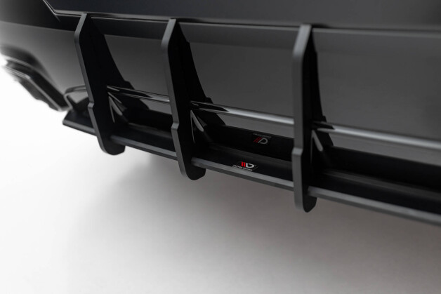 Street Pro Heckschürze Heck Ansatz Diffusor passend für BMW 4er M-Paket / M440i G22 / G23 + FL SCHWARZ