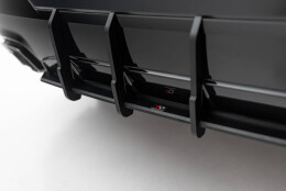 Street Pro Heckschürze Heck Ansatz Diffusor passend für BMW 4er M-Paket / M440i G22 / G23 + FL SCHWARZ