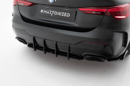 Street Pro Heckschürze Heck Ansatz Diffusor für BMW 4er M-Paket / M440i G22 / G23 schwarz-rot