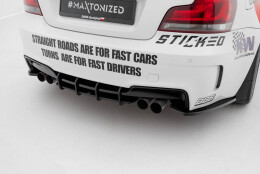 Street Pro Heckschürze Heck Ansatz Diffusor passend für BMW 1er M Coupe E82 ROT