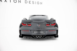 Mittlerer Cup Diffusor Heck Ansatz für + Heck Ansatz Flaps Diffusor für Chevrolet Corvette Z06 C7 schwarz Hochglanz