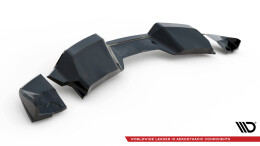 Mittlerer Cup Diffusor Heck Ansatz für + Heck Ansatz Flaps Diffusor für Chevrolet Corvette Z06 C7 schwarz Hochglanz