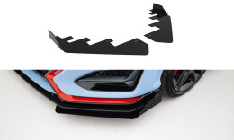 Front Stoßstange Flaps für Hyundai Veloster N Mk2 schwarz Hochglanz