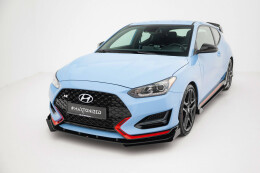 Front Stoßstange Flaps passend für Hyundai Veloster N Mk2 schwarz Hochglanz