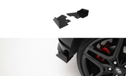 Hintere Seiten Flaps passend für Hyundai Veloster N Mk2 schwarz Hochglanz