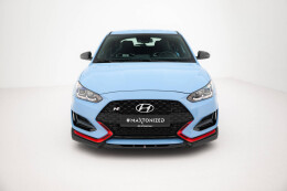 Cup Spoilerlippe Front Ansatz V.2 für Hyundai Veloster N Mk2 schwarz Hochglanz