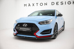 Cup Spoilerlippe Front Ansatz V.2 für Hyundai Veloster N Mk2 schwarz Hochglanz