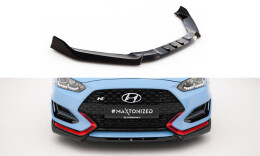Street+ Spoilerlippe Front Ansatz V.2 passend für Hyundai Veloster N Mk2 schwarz Hochglanz