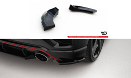 Heck Ansatz Flaps Diffusor passend für Hyundai Veloster N Mk2 schwarz Hochglanz