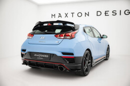 Heck Ansatz Flaps Diffusor passend für Hyundai Veloster N Mk2 schwarz Hochglanz