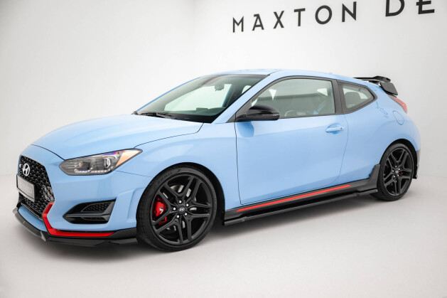Seitenschweller Ansatz Cup Leisten passend für Hyundai Veloster N Mk2 schwarz Hochglanz