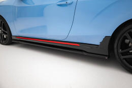Seitenschweller Ansatz Cup Leisten passend für Hyundai Veloster N Mk2 schwarz Hochglanz