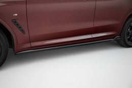 Seitenschweller Ansatz Cup Leisten passend für BMW iX3 M-Paket G08 Facelift schwarz Hochglanz