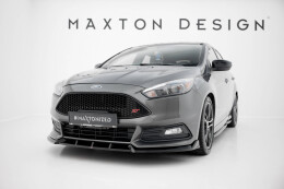 Cup Spoilerlippe Front Ansatz V.6 passend für Ford Focus ST Mk3 Facelift schwarz Hochglanz