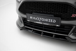 Cup Spoilerlippe Front Ansatz V.6 passend für Ford Focus ST Mk3 Facelift schwarz Hochglanz