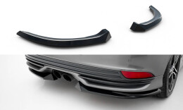 Heck Ansatz Flaps Diffusor V.3 passend für Ford Focus ST Mk3 Facelift schwarz Hochglanz