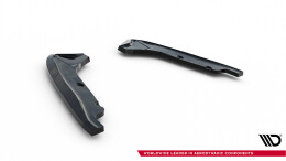 Heck Ansatz Flaps Diffusor passend für BMW 1er M Coupe E82 schwarz Hochglanz