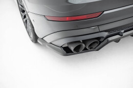 Mittlerer Cup Diffusor Heck Ansatz V.2 für Audi SQ8 / Q8 S-Line Mk1 Facelift schwarz Hochglanz